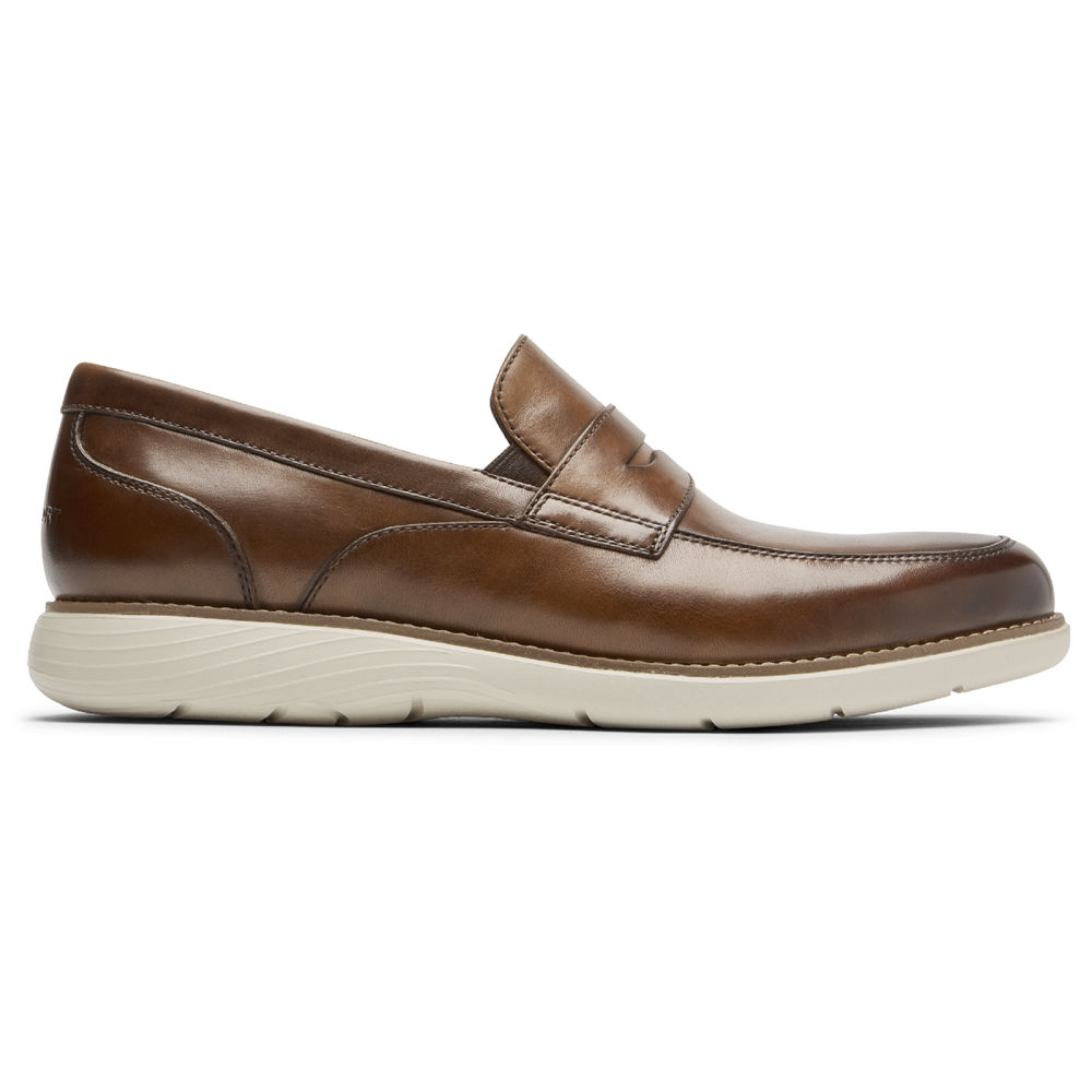 Rockport Singapore Mens Loafers - Garett Penny Brown - ML3806594